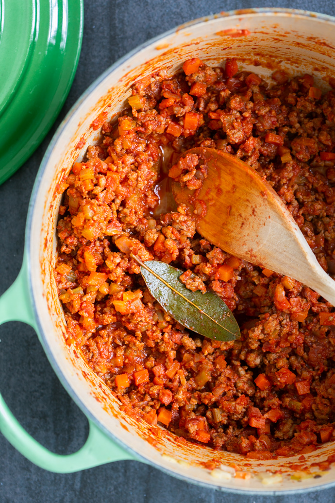 Traditional ragu pasta sauce.