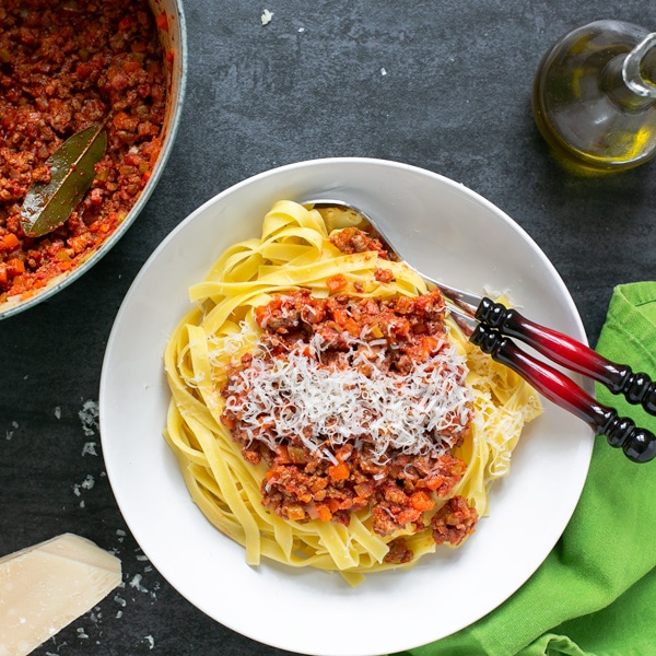 traditional ragu sauce. served with pasta.