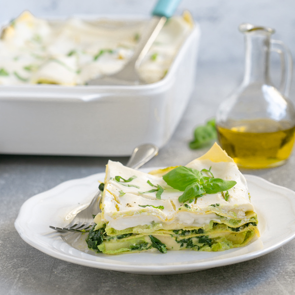 vegetarian lasagna with white sauce