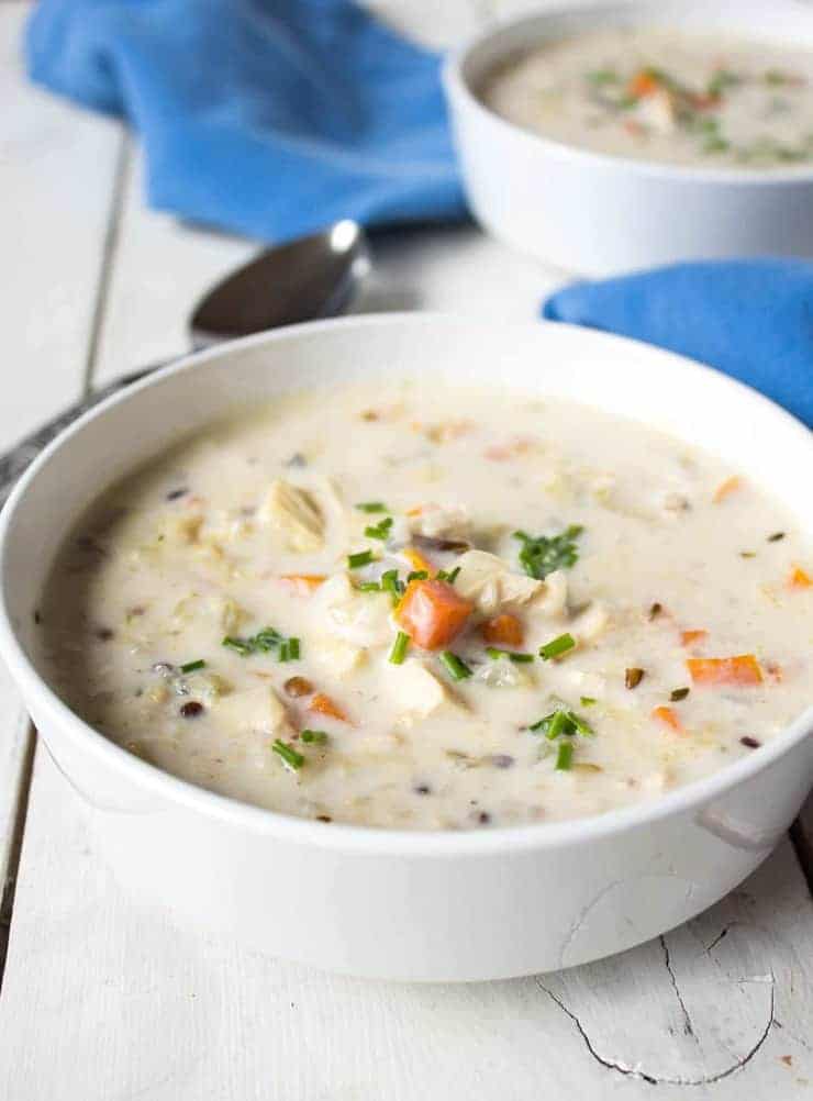 Creamy Chicken Soup with Wild Rice