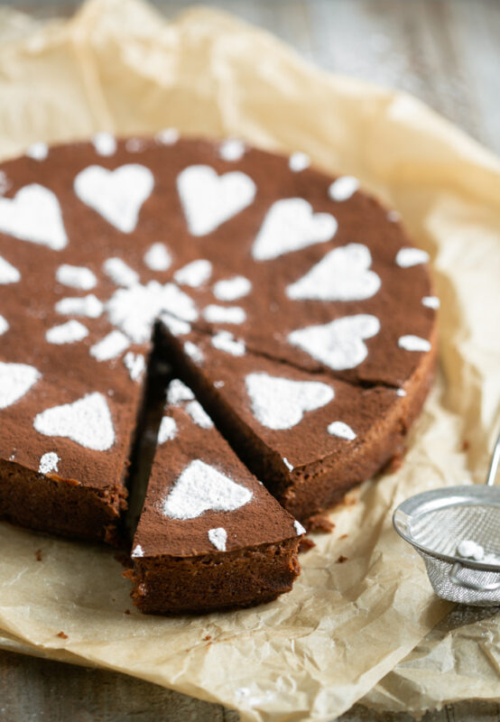 italian caprese cake, gluten-free chocolate cake