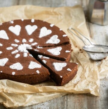 italian caprese cake, gluten-free chocolate cake