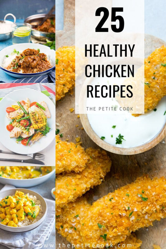 healthy chicken recipes to try round up image for pinterest