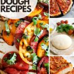 collage of pizza dough images for pinterest