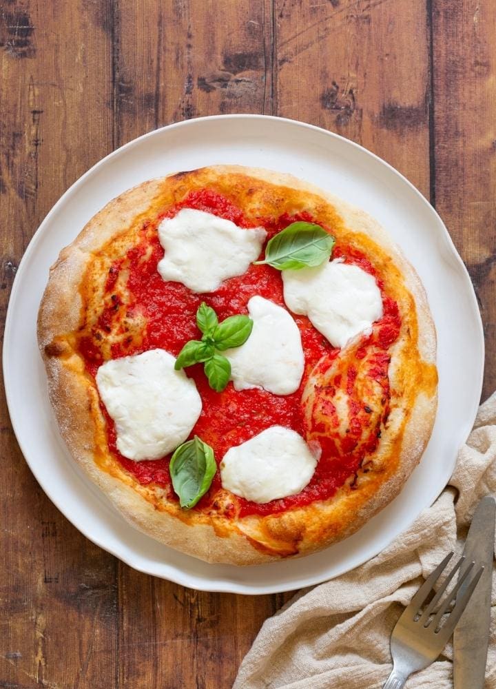 homemade pizza dough, italian pizza.