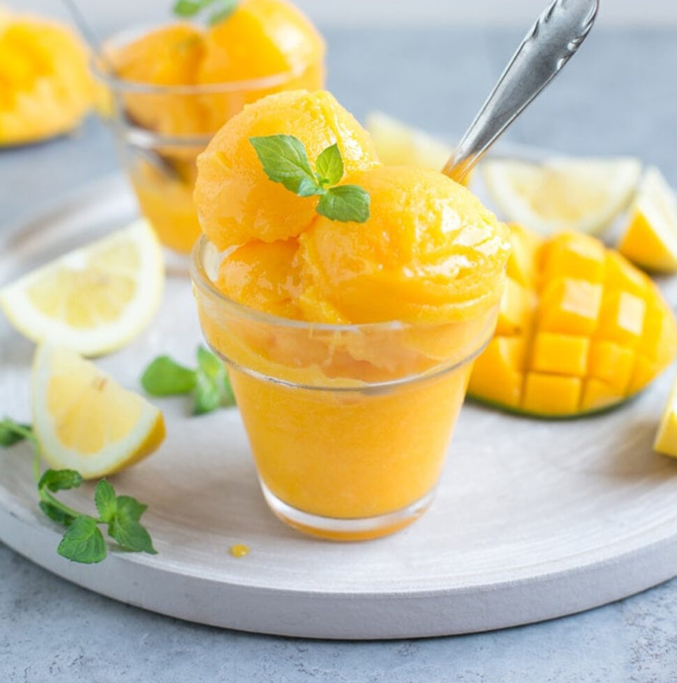 Vegan Mango Sorbet (Ready in 5 Min!) The Petite Cook™