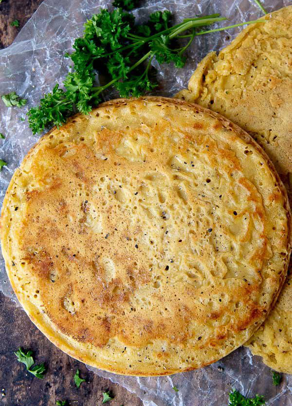 socca, chickpea flatbread.