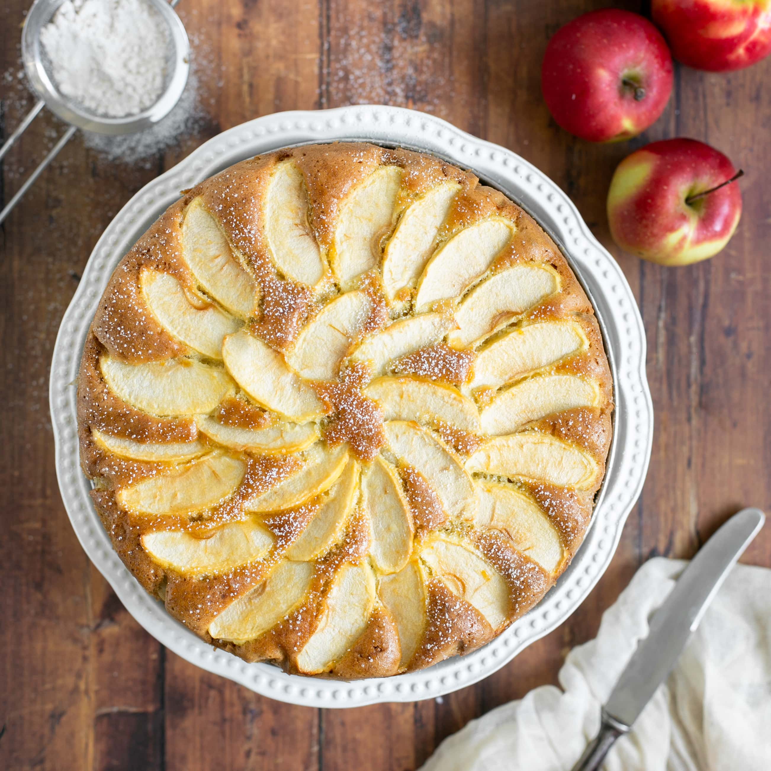 Easy Apple Cake With Almonds  Bake Play Smile