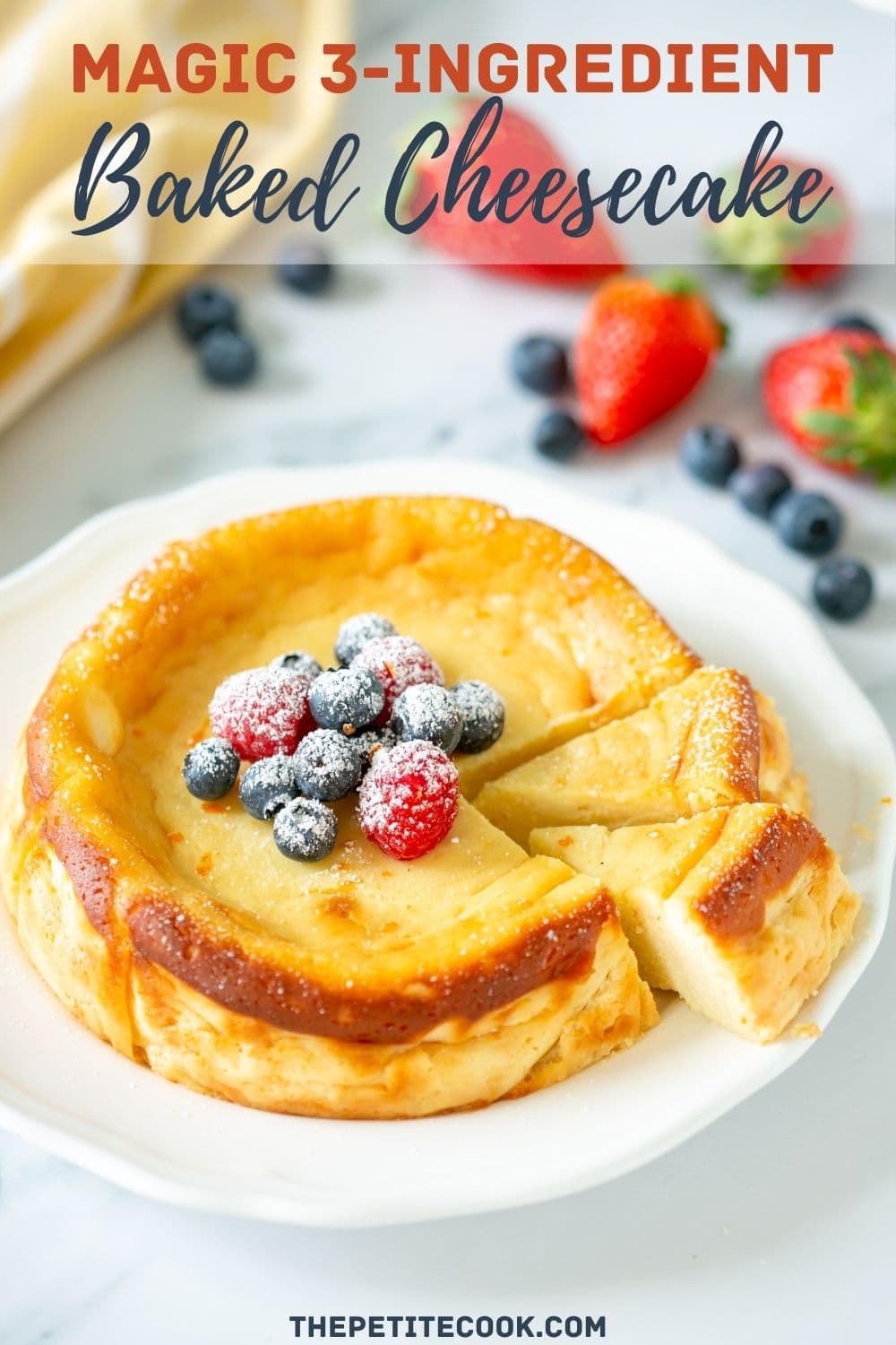 Ricotta Cheesecake Just 3 Ingredients The Petite Cook™