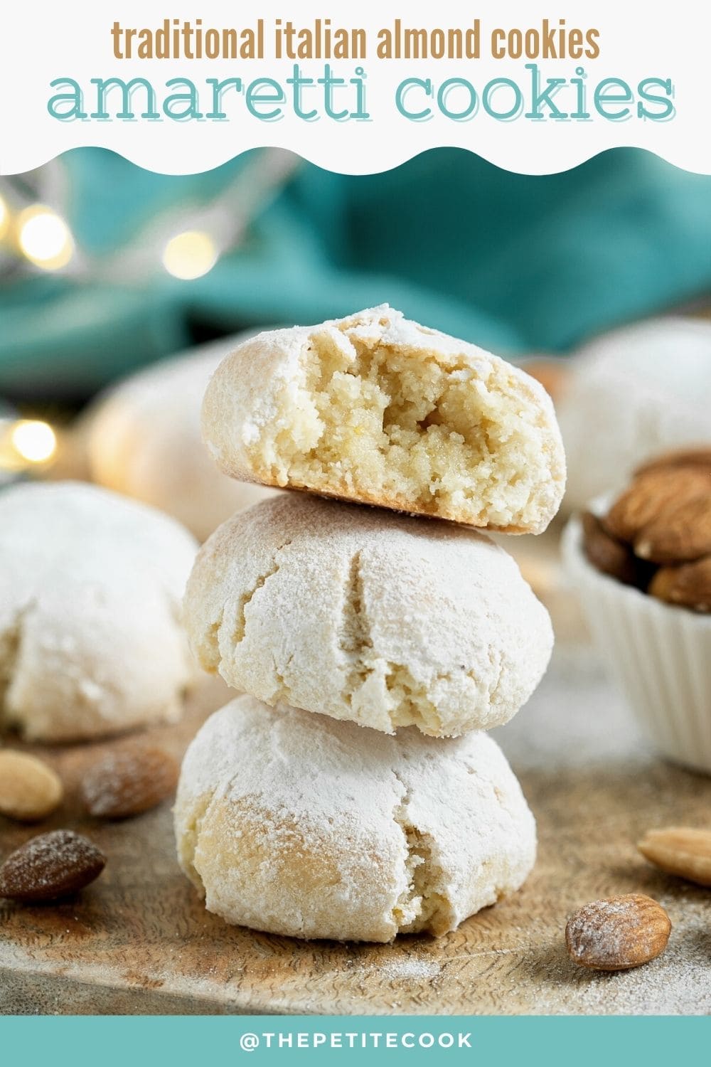 Amaretti Cookies - Italian Almond Cookies - The Petite Cook™