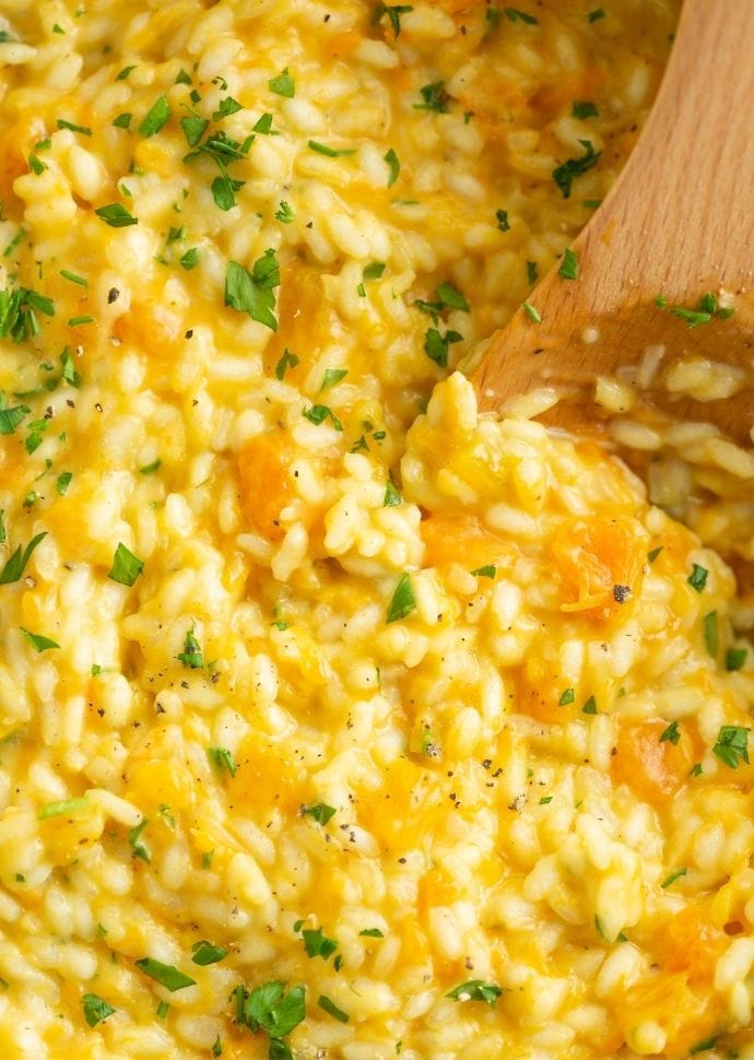 italian pumpkin risotto.