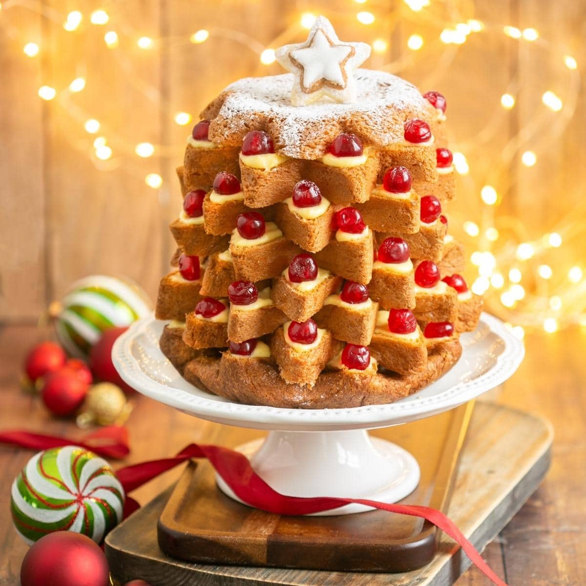 Pandoro Christmas Tree Cake - The Petite Cook™