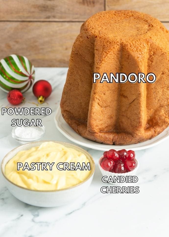 how to make a pandoro Christmas tree cake