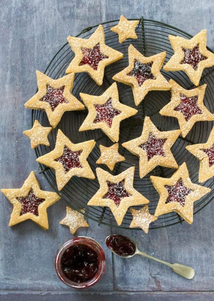 Vegan jam cookies.