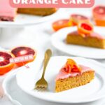 blood orange cake. Image with text for Pinterest.