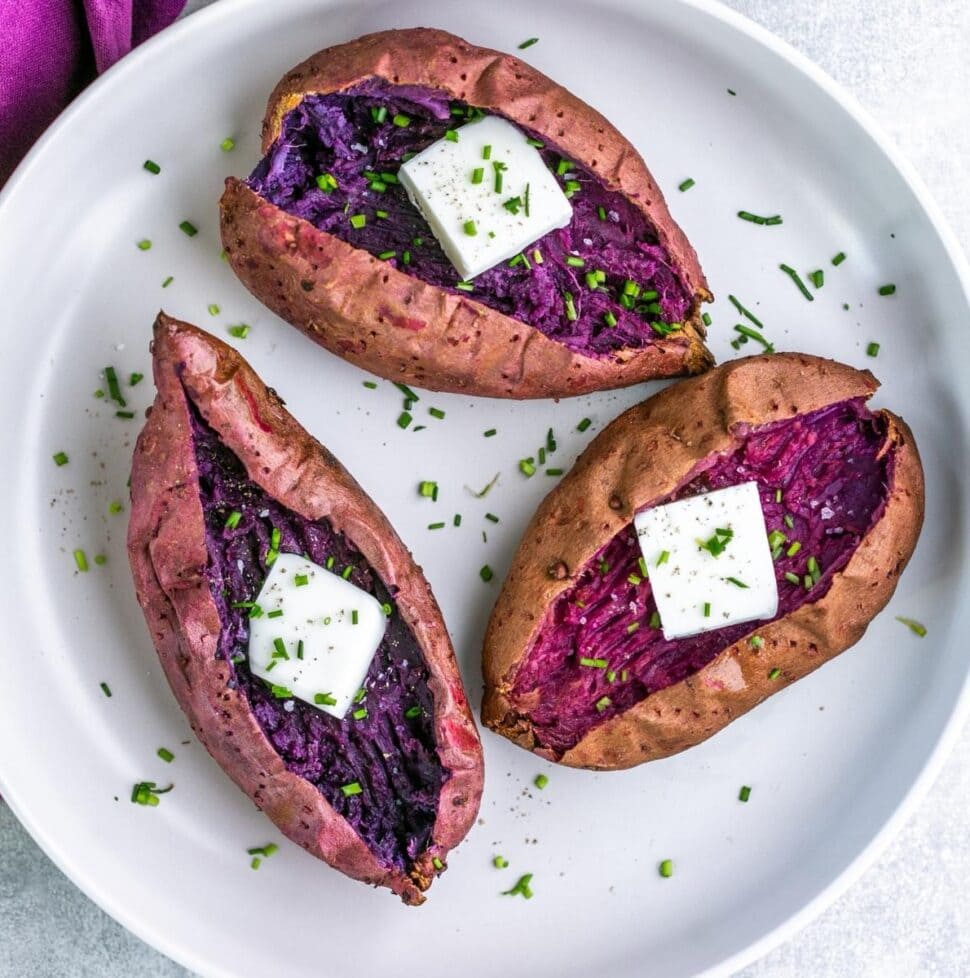 Baked Purple Sweet Potatoes - The Petite Cook™