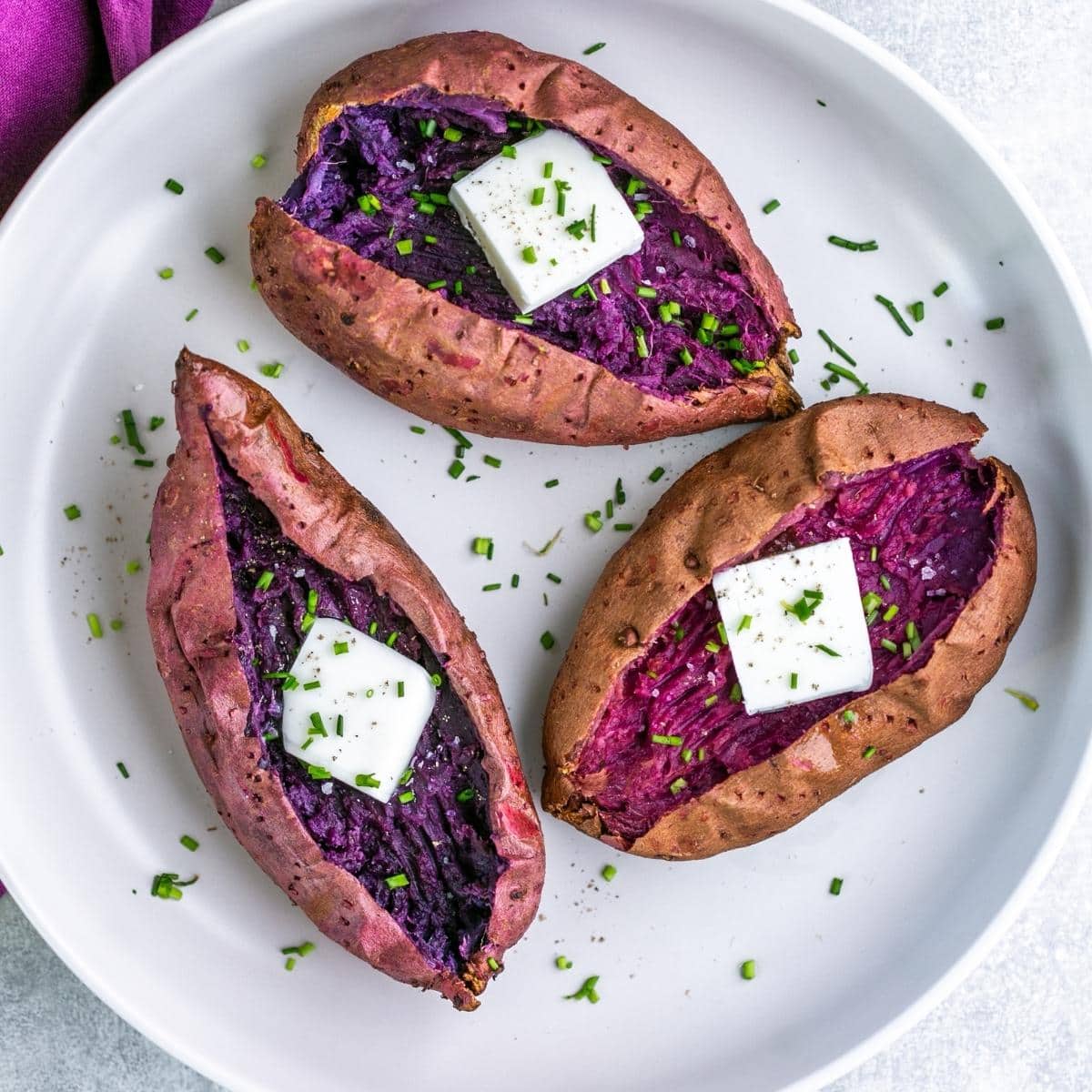 Baked Purple Sweet Potatoes