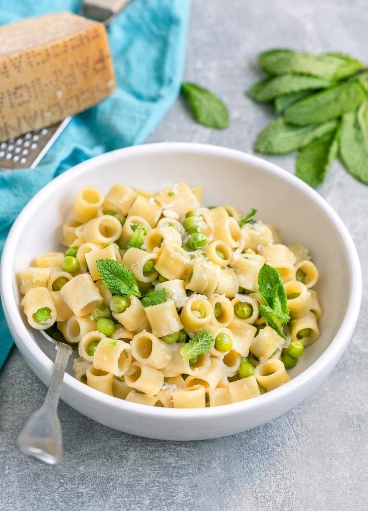 pasta with peas.