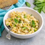 pasta with peas aka pasta e piselli.