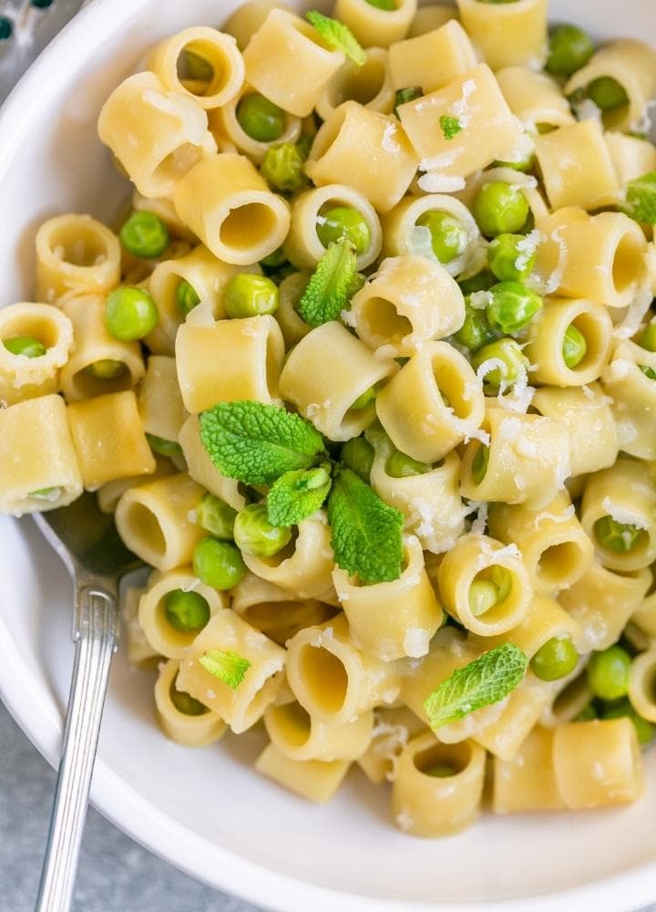 pasta with peas.