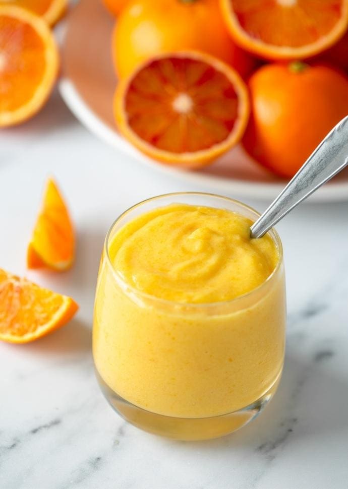 homemade orange curd.