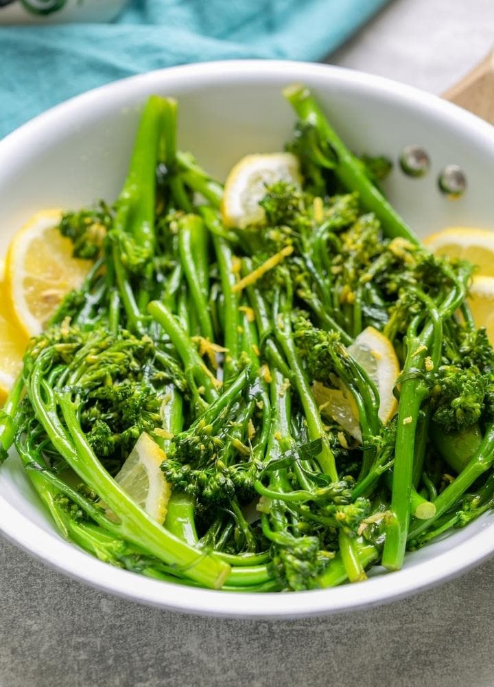 sauteed baby broccoli with lemon.