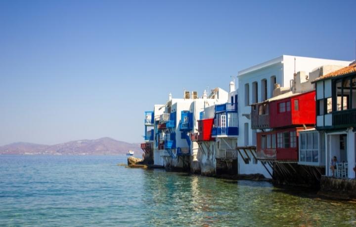 little venice in Mykonos.