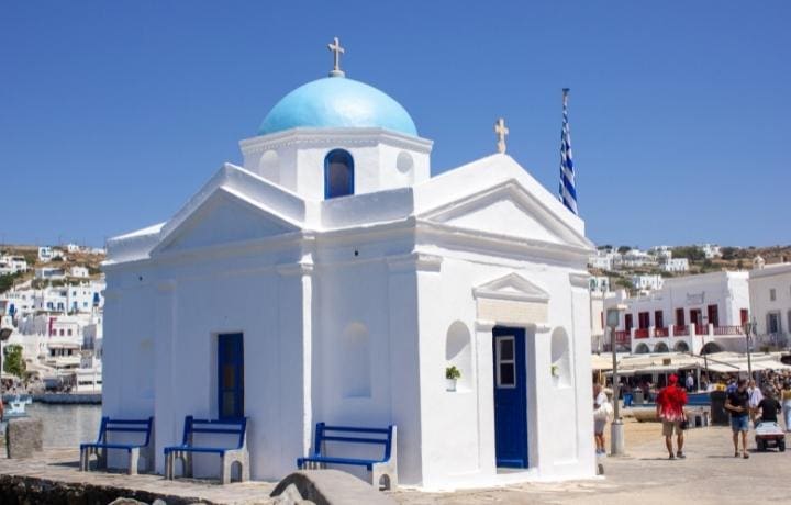 Agios Nikolakis Church in Mykonos.