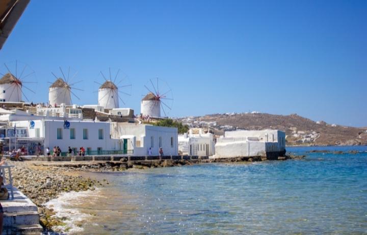 windmills in mykonos.