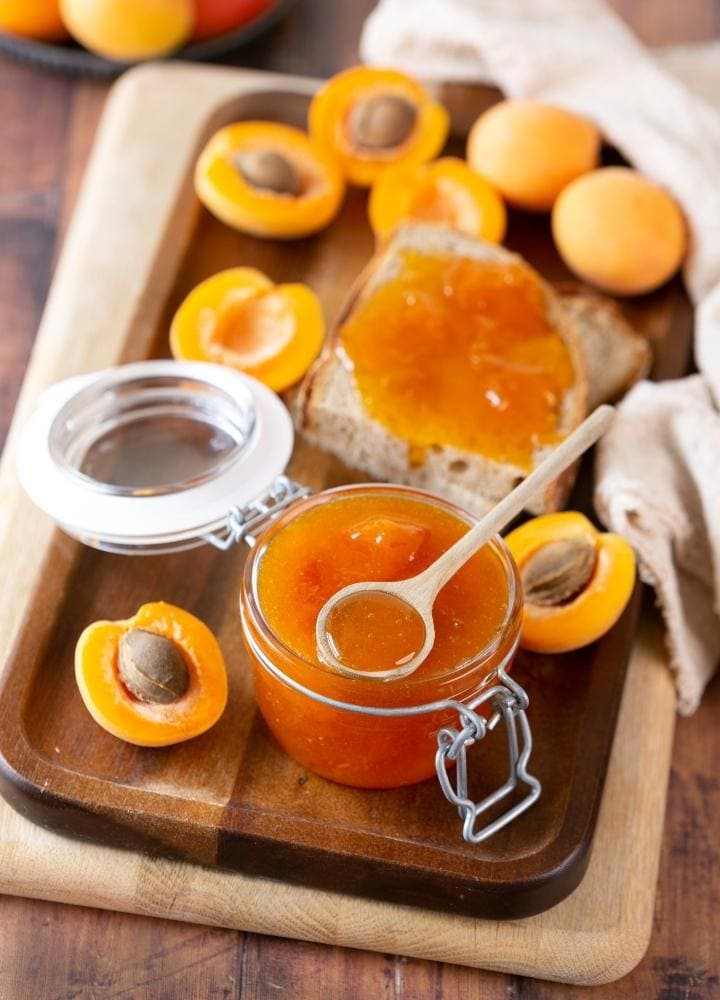 homemade apricot jam.