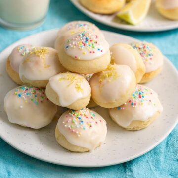 italian ricotta cookies. with lemon and glaze.