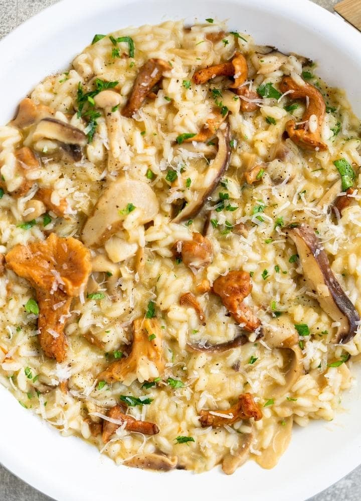 risotto with wild mushrooms.