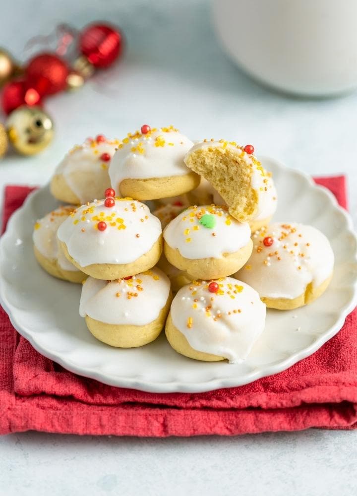 italian christmas cookies or anginetti cookies.