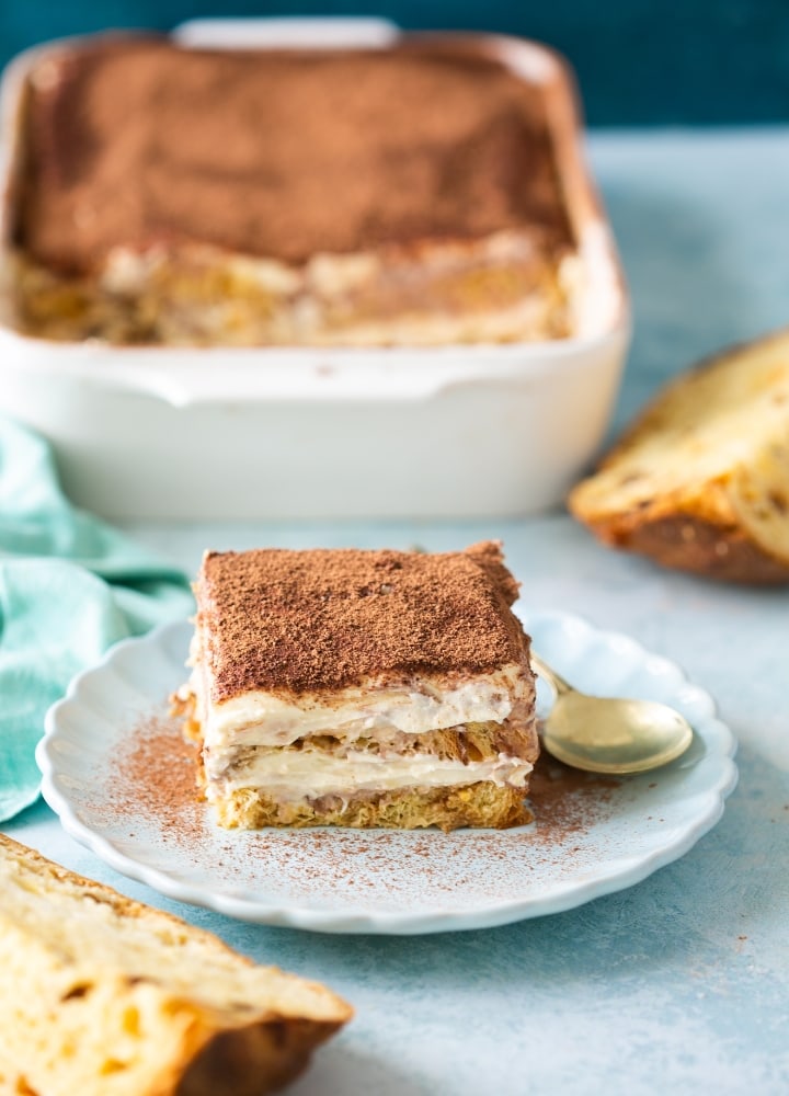 Christmas tiramisu with panettone.