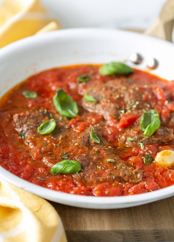 Italian carne alla pizzaiola.