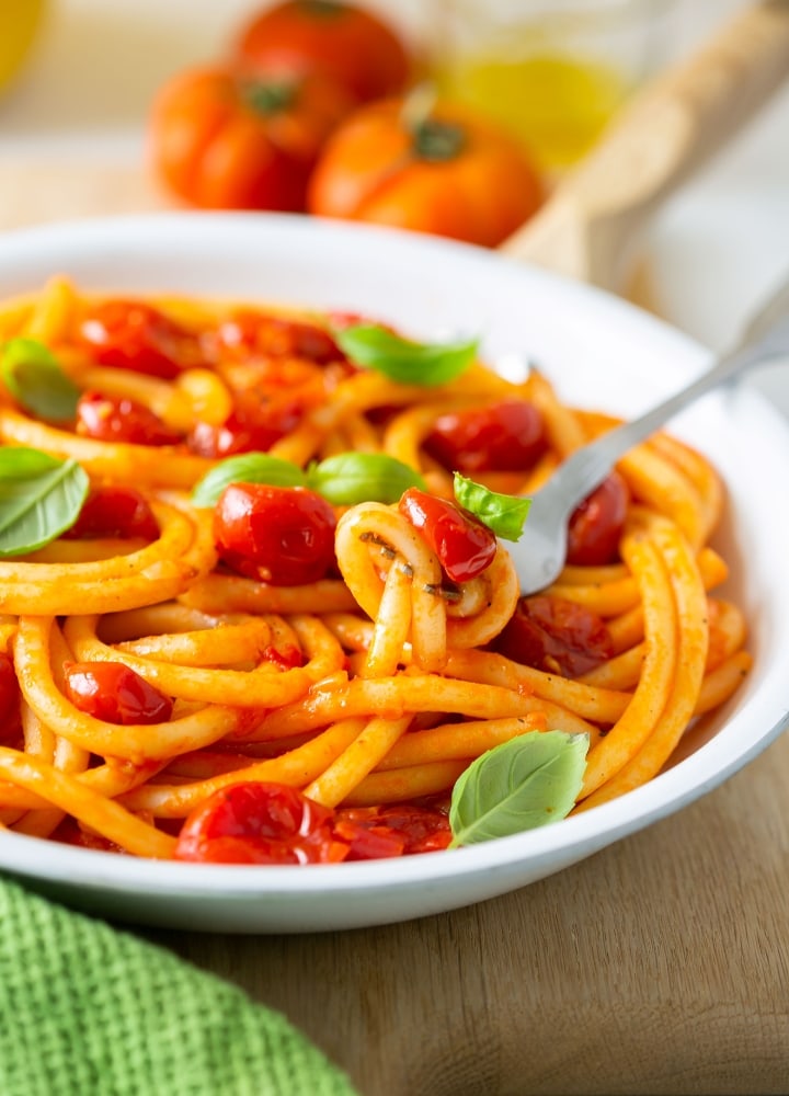 pasta al pomodoro.