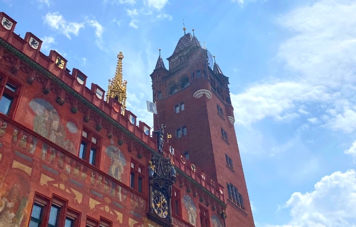 Basel town hall Altstadt.