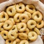 Italian tarallini. Image with text for Pinterest