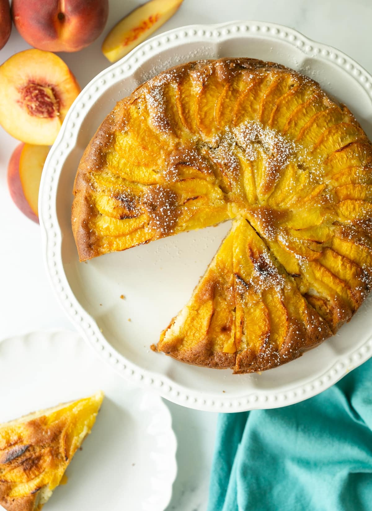 italian peach cake.