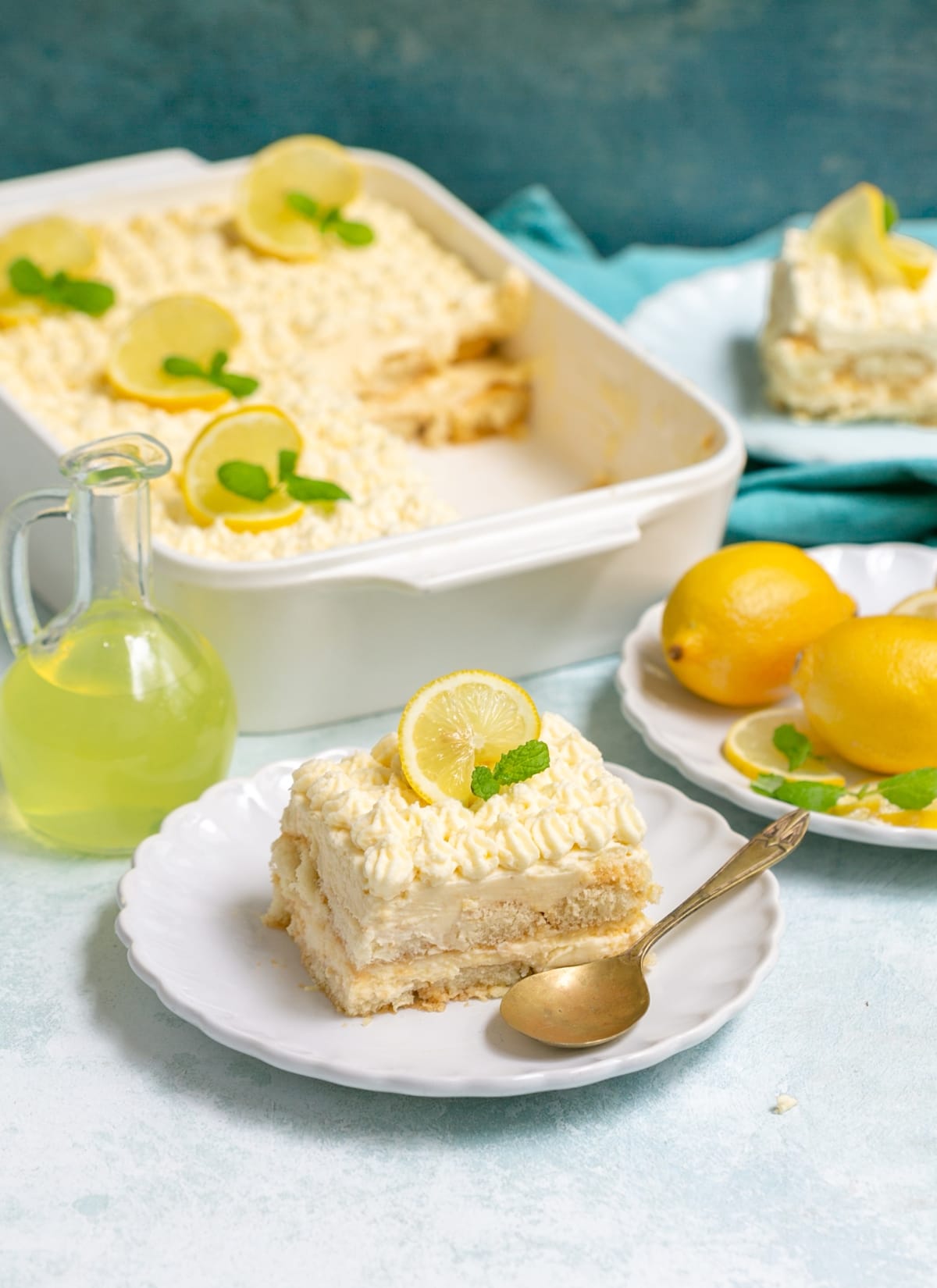 lemon tiramisu with limoncello.