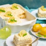 limoncello tiramisu, image with text for PInterest.