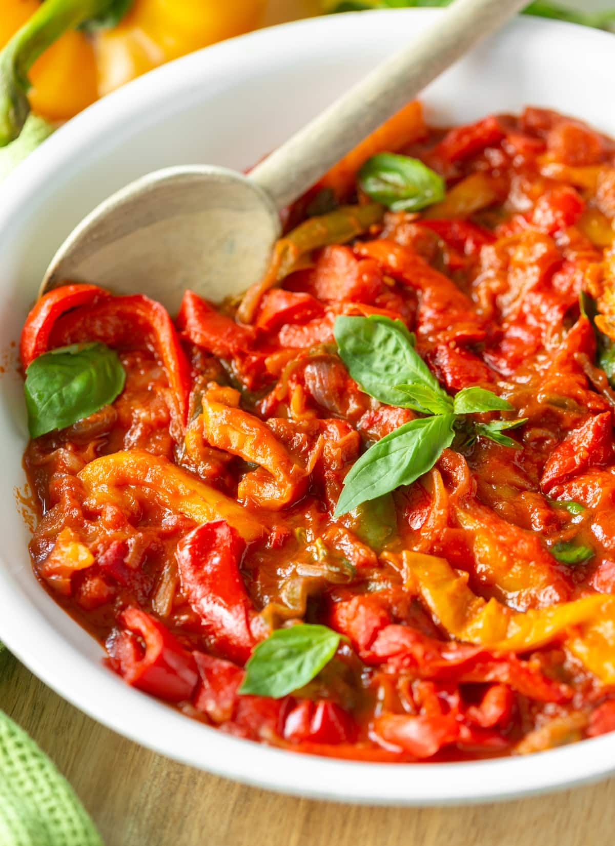 italian sweet peppers stew.
