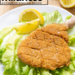 veal alla milanese. Image with text for Pinterest.