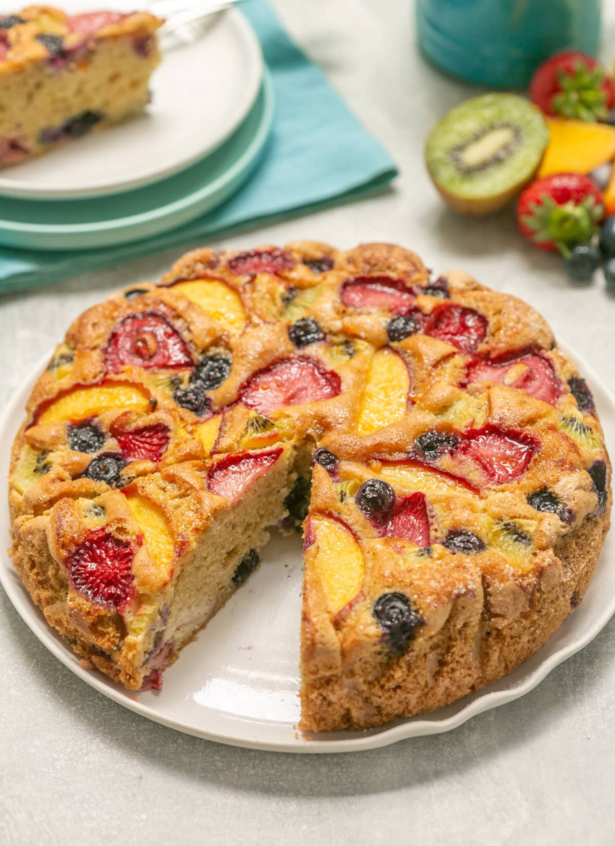 Italian cake with fruit.