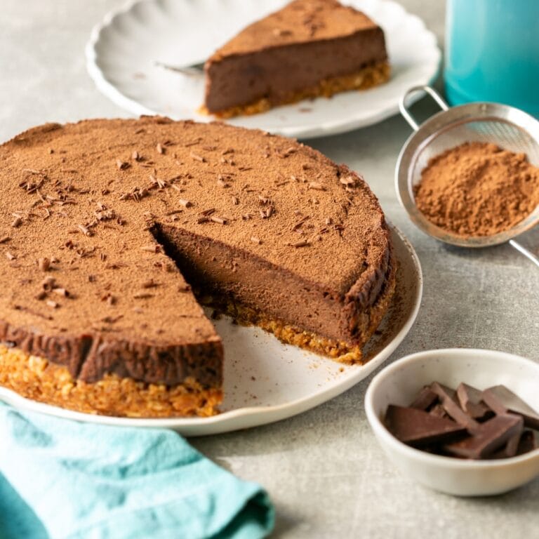 chocolate ricotta cheesecake.
