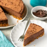 baked chocolate cheesecake.
