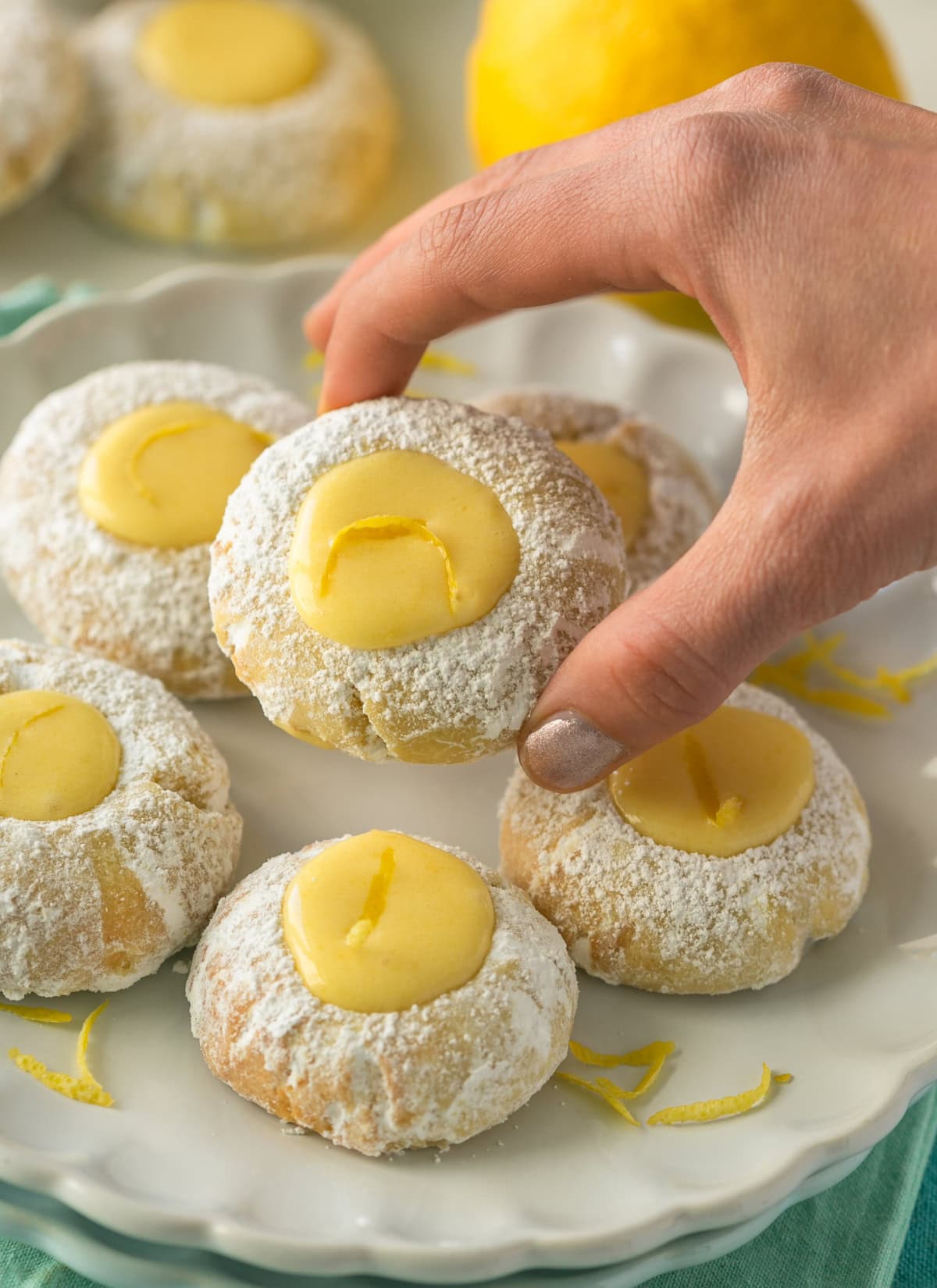 yuzu curd cookies.