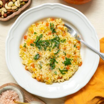 slow cooker pumpkin risotto.
