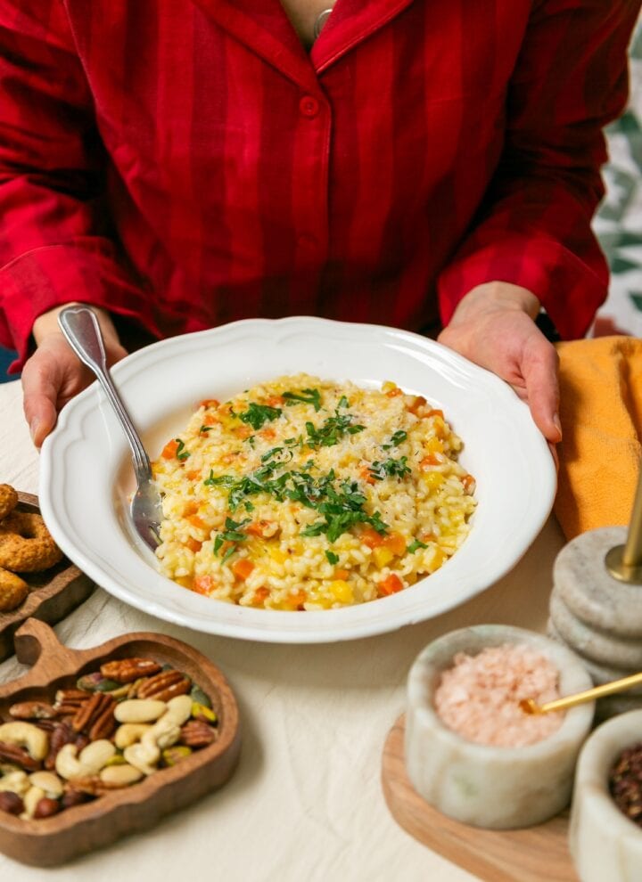 Slow Cooker Pumpkin Risotto - The Petite Cook™