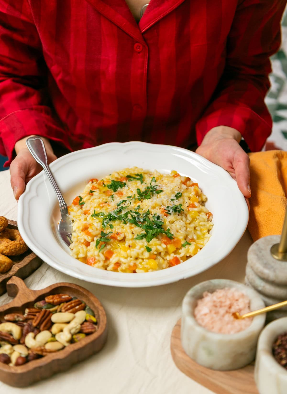 slow cooker risotto with pumpkin.